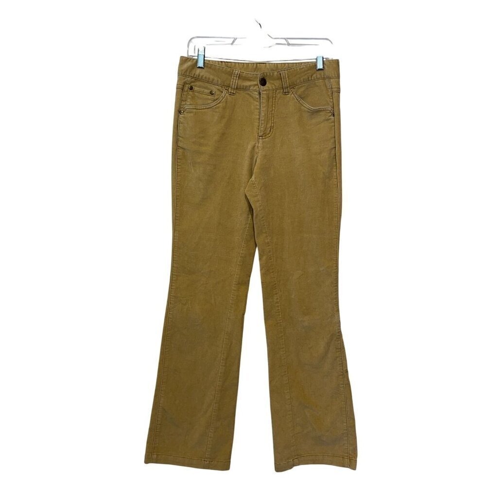 Athleta Corduroy Pants Women's Size 6T Mid Rise Stretch Bootcut 5 Pockets Tan